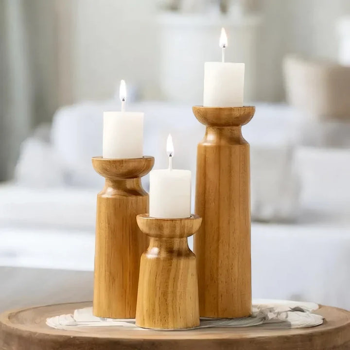 BowLift | Rustic Wooden Candlestick Holder