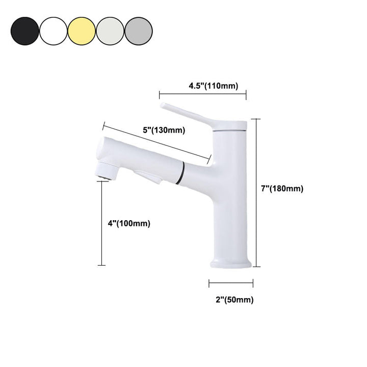 BowLift | Contemporary Single Handle Faucet Retractable Sink Faucet with Lever Handle
