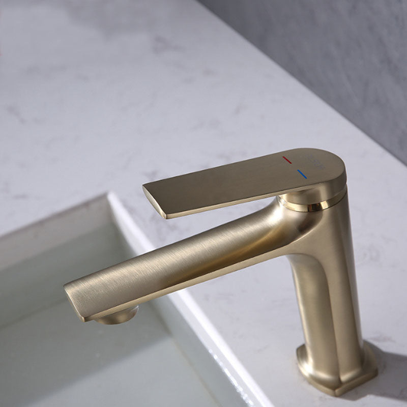 BowLift | Modern faucet brass lever handles low arc sink bathroom faucet