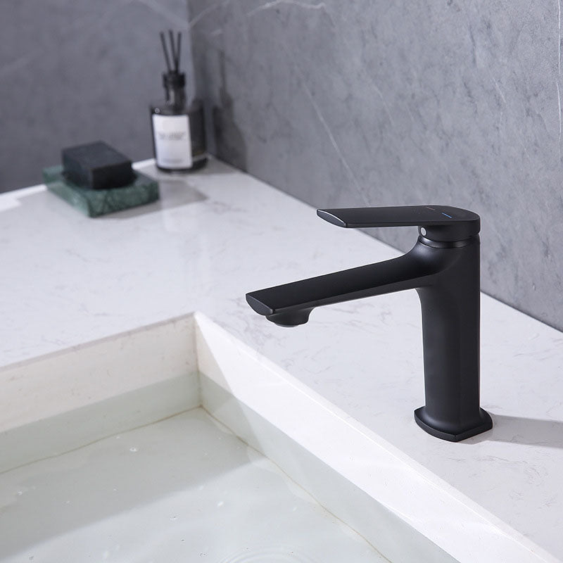 BowLift | Modern faucet brass lever handles low arc sink bathroom faucet