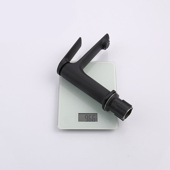 BowLift | Modern faucet brass lever handles low arc sink bathroom faucet