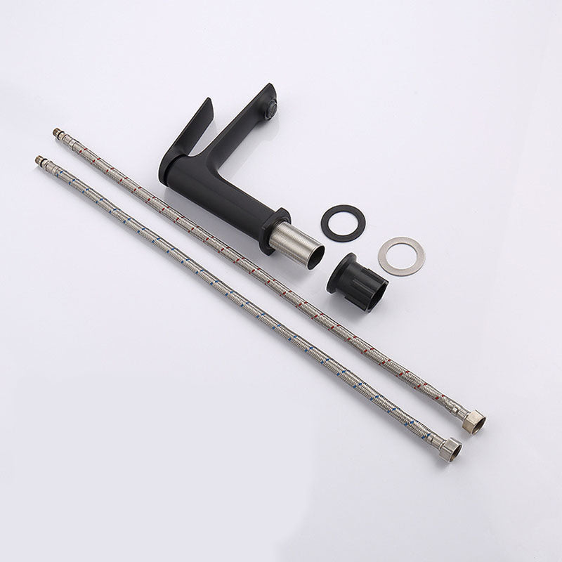 BowLift | Modern faucet brass lever handles low arc sink bathroom faucet