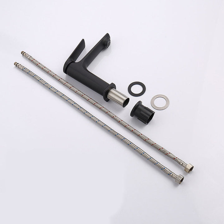 BowLift | Modern faucet brass lever handles low arc sink bathroom faucet