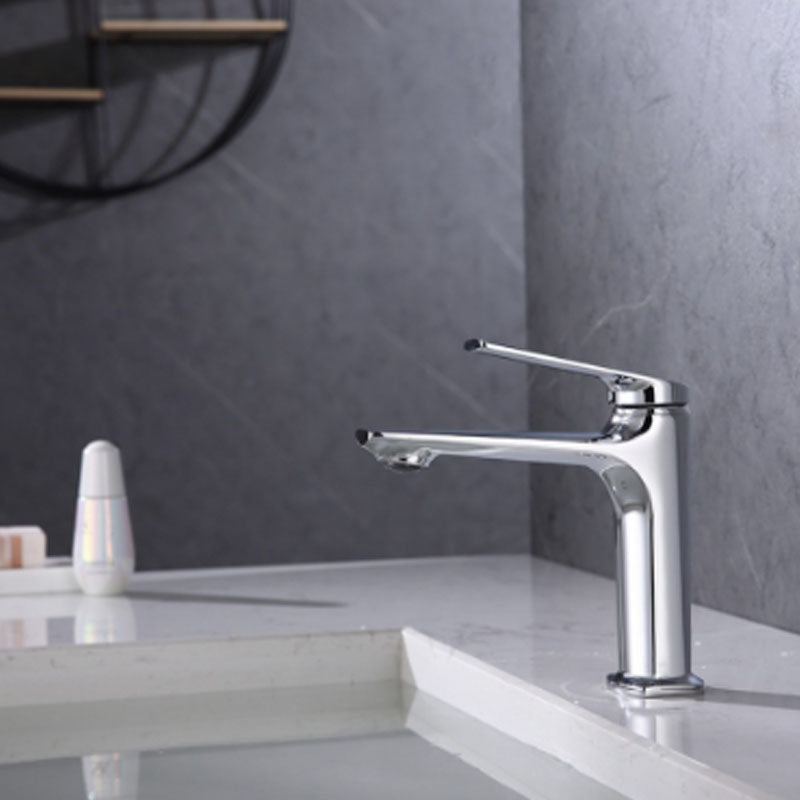 BowLift | Modern faucet brass lever handles low arc sink bathroom faucet