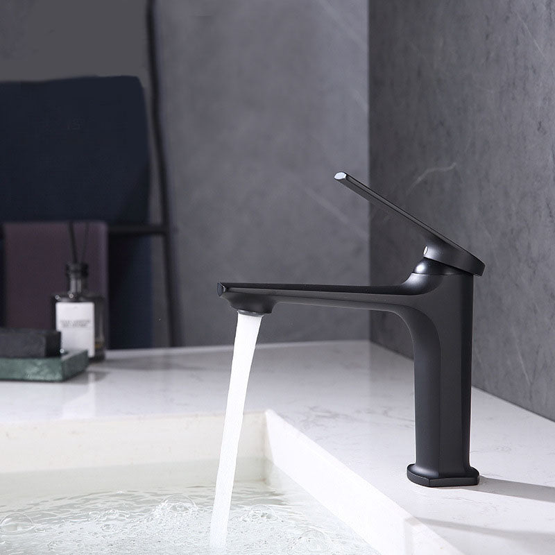 BowLift | Modern faucet brass lever handles low arc sink bathroom faucet