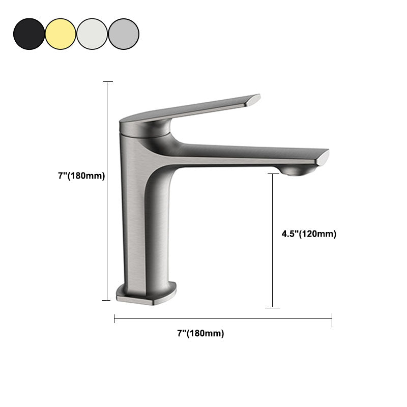 BowLift | Modern faucet brass lever handles low arc sink bathroom faucet