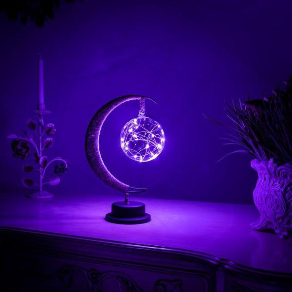 BowLift | Crescent Moon LED Lamp | Handcrafted Metal Base | Soft Adjustable Glow