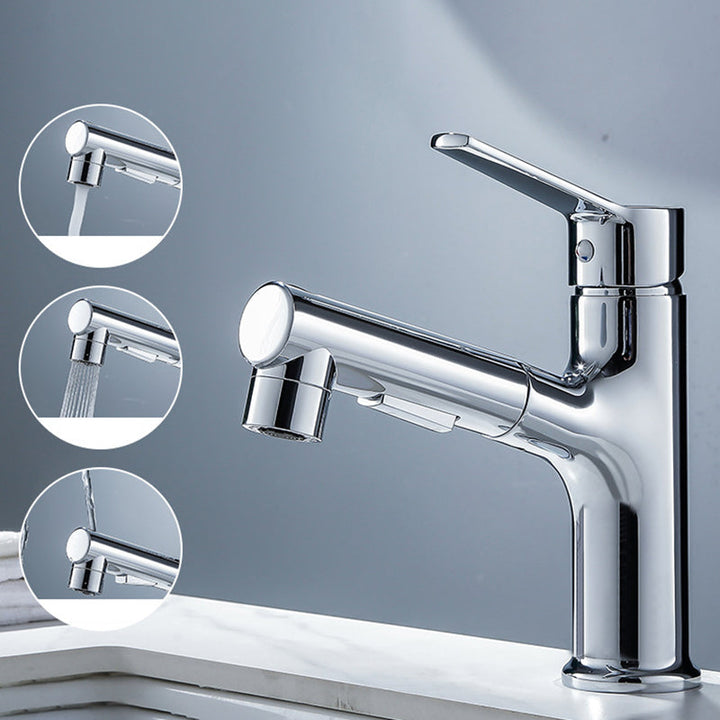 BowLift | Modern Basin Faucet Solid Copper Centered Sink Faucet for Bathroom