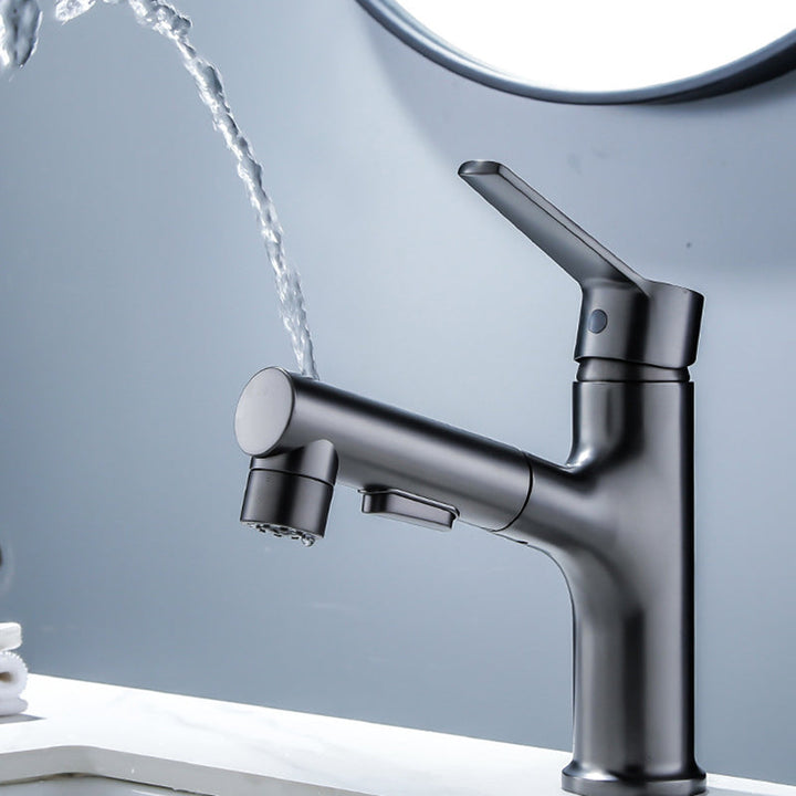 BowLift | Modern Basin Faucet Solid Copper Centered Sink Faucet for Bathroom