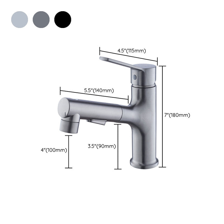 BowLift | Modern Basin Faucet Solid Copper Centered Sink Faucet for Bathroom
