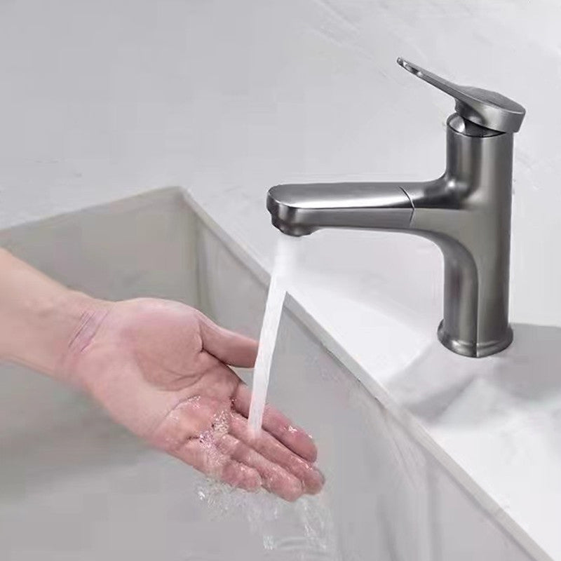 BowLift | Modern Style Sink Faucet Single Handle Low Arc Pull Out Copper Sink Faucet