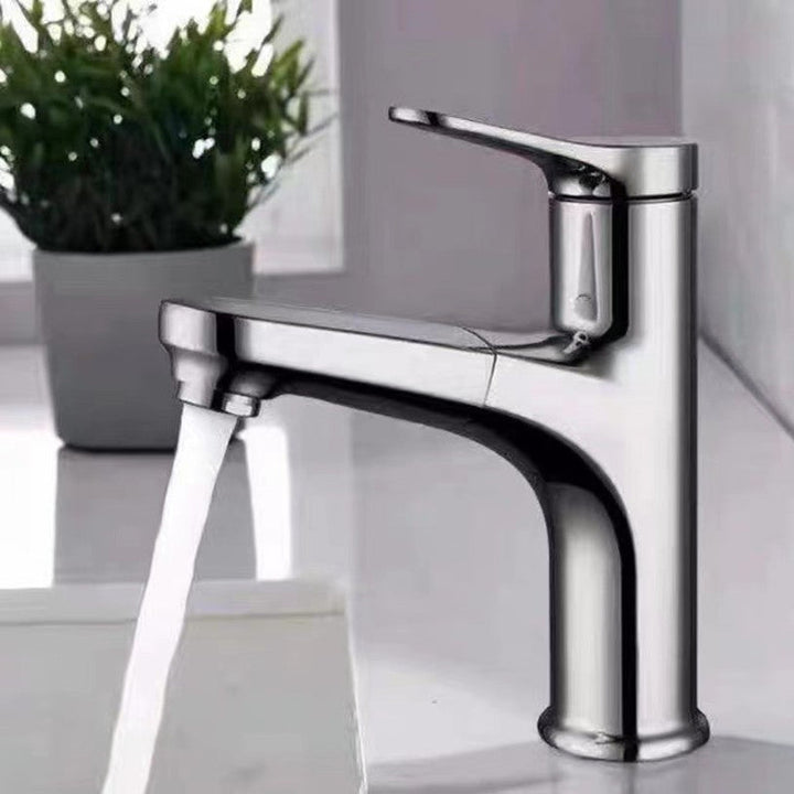 BowLift | Modern Style Sink Faucet Single Handle Low Arc Pull Out Copper Sink Faucet