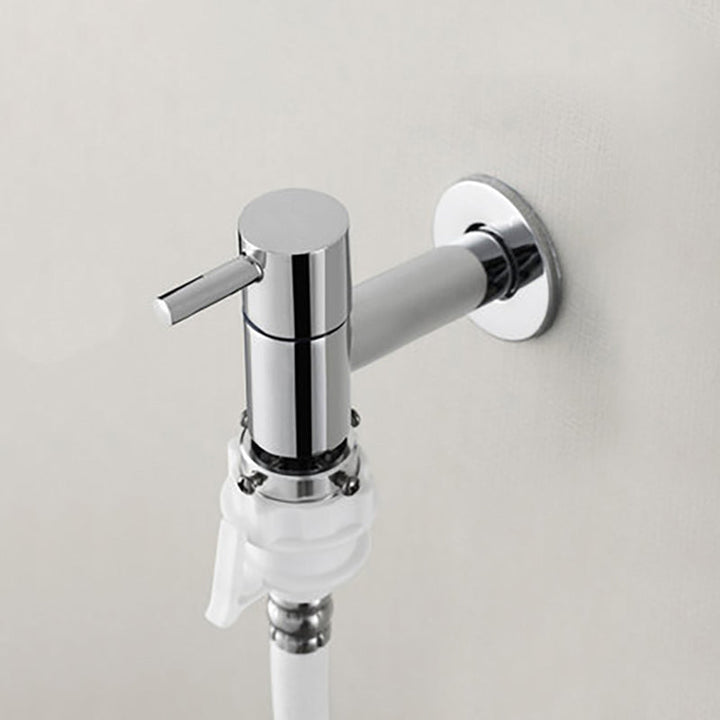 BowLift | Contemporary Wall-Mounted Bathroom Faucet Single Hole Low Arc Solid Brass Circular Faucet