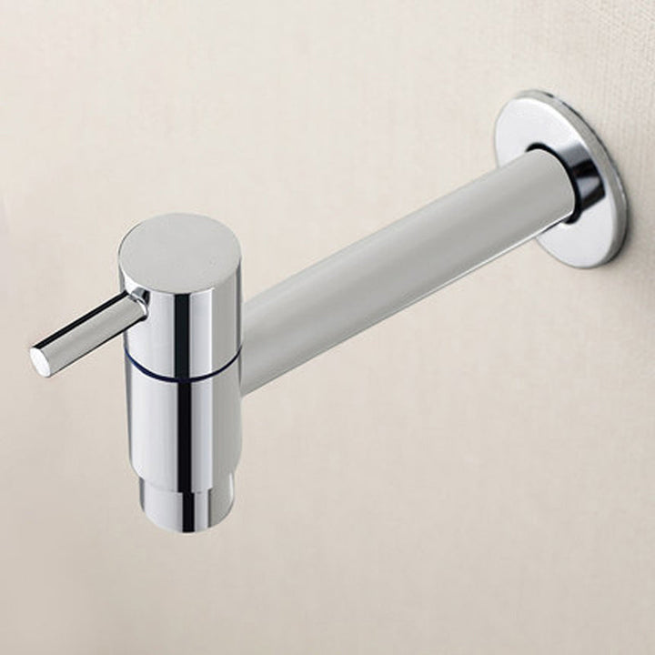 BowLift | Contemporary Wall-Mounted Bathroom Faucet Single Hole Low Arc Solid Brass Circular Faucet