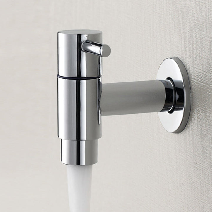 BowLift | Contemporary Wall-Mounted Bathroom Faucet Single Hole Low Arc Solid Brass Circular Faucet