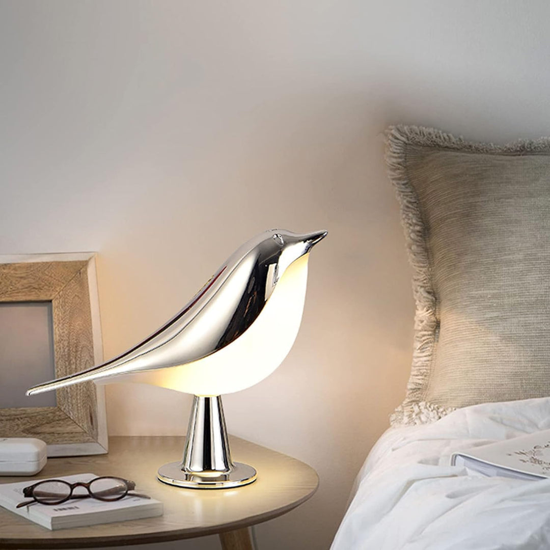 BowLift | Modern Wood LED Table Lamp Bird Design