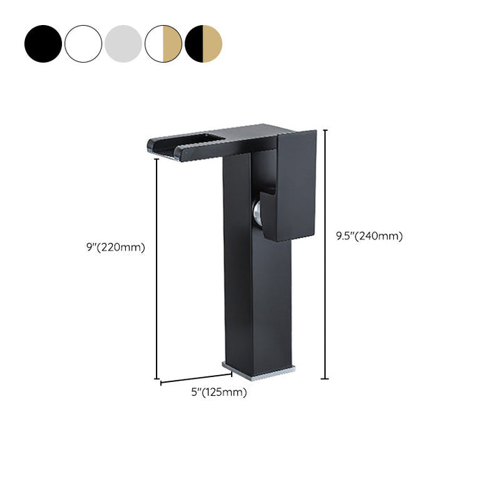 BowLift | Contemporary Sink Faucet Solid Color Low Arc Bathroom Sink Faucet
