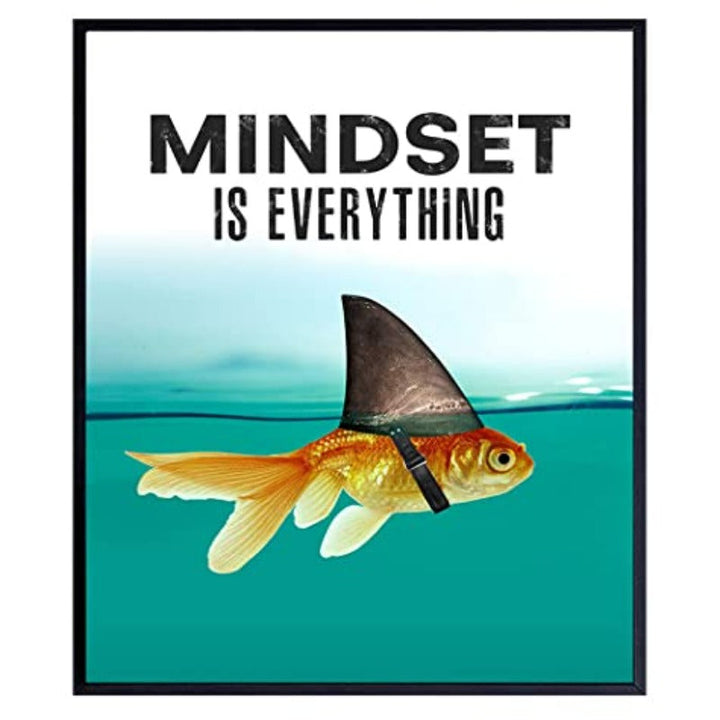 Mindset Is Everything - Motivational Wall Art Poster | Bowlift
