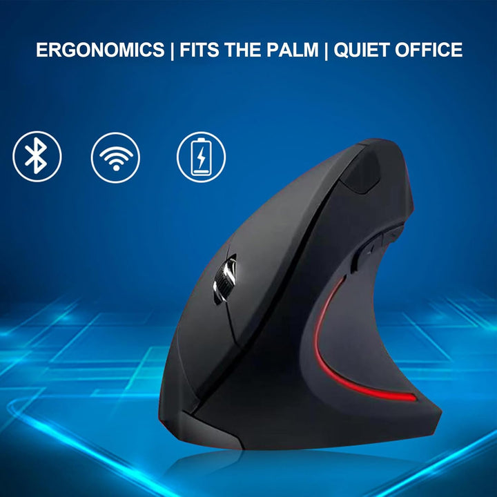BowLift | Rechargeable Ergonomic Vertical Wireless Mouse – Elvion