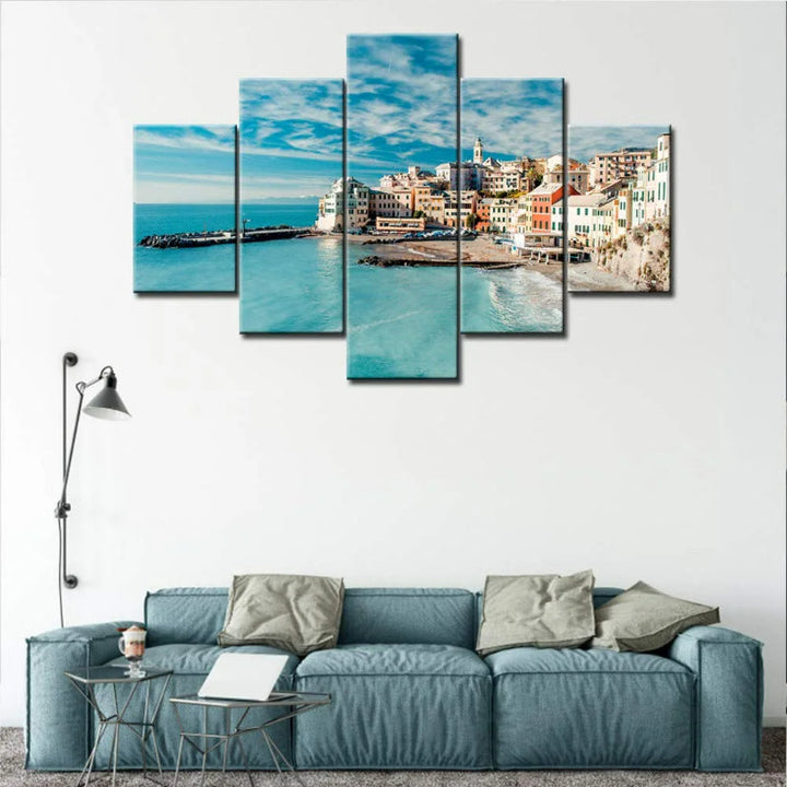 Mediterranean Sea Side 5 Piece Canvas | Bowlift