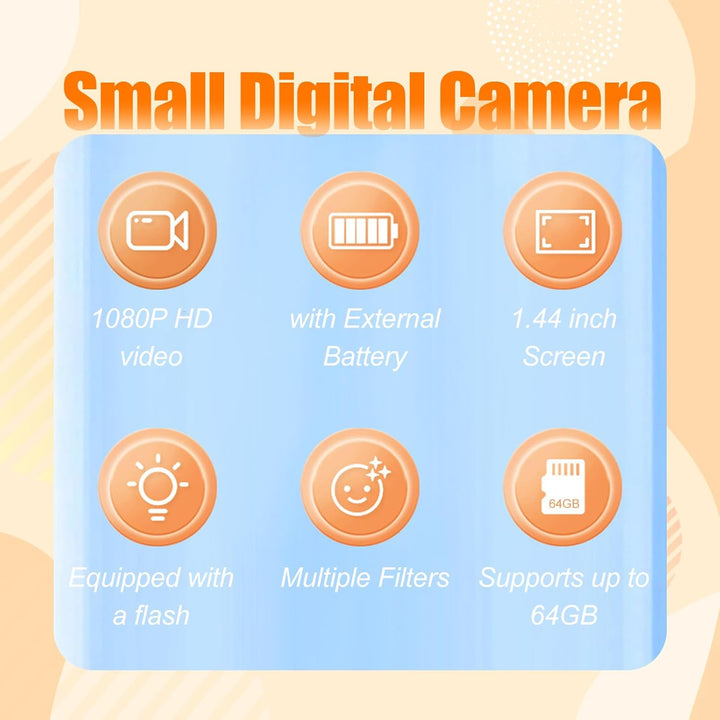 BowLift | Mini Keychain Digital Camera with 1080P Video and Retro Design – Rivoma