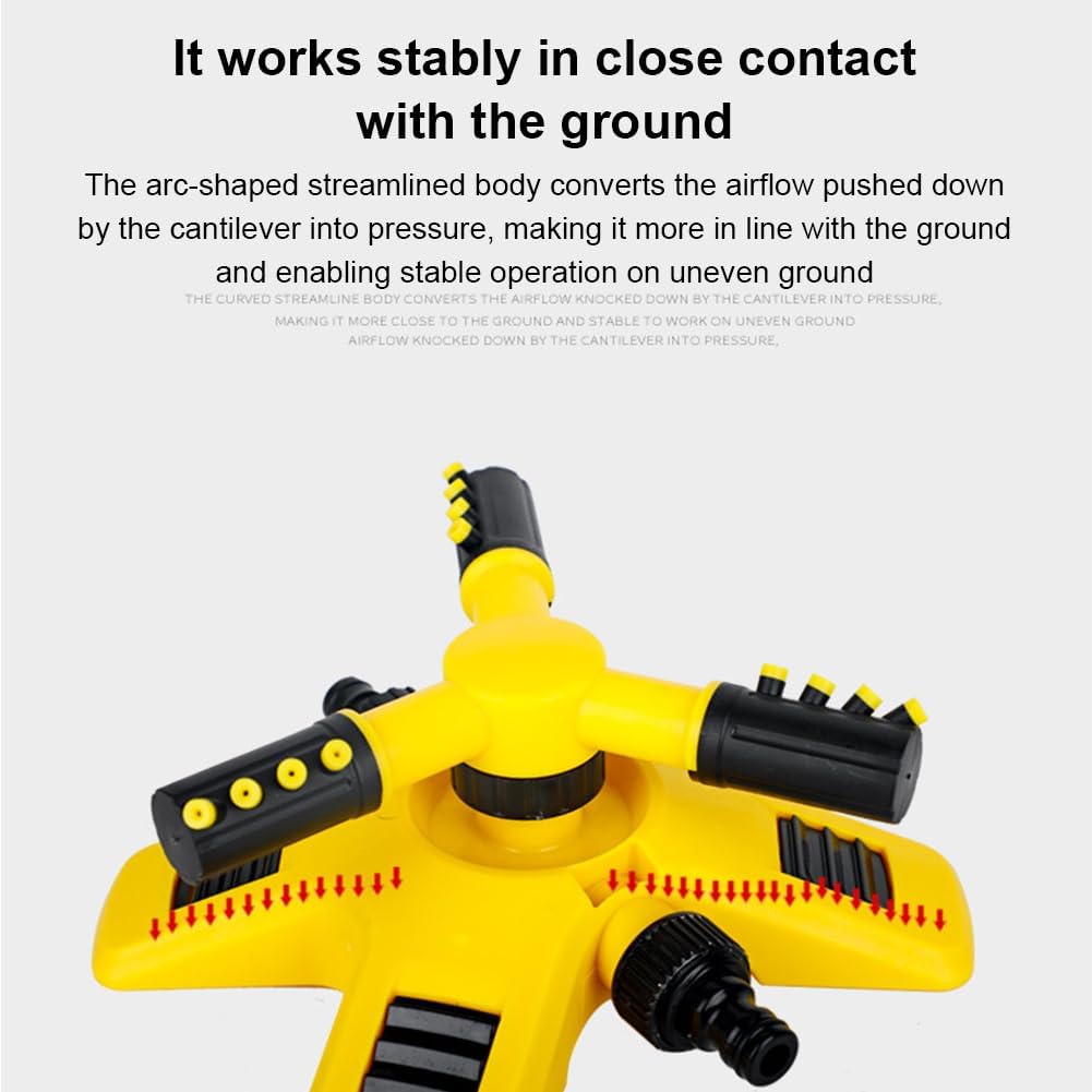 BowLift | 360° Rotating Lawn Sprinkler | Stable, Multi-Angle Nozzles for Even Coverage in Large Gardens