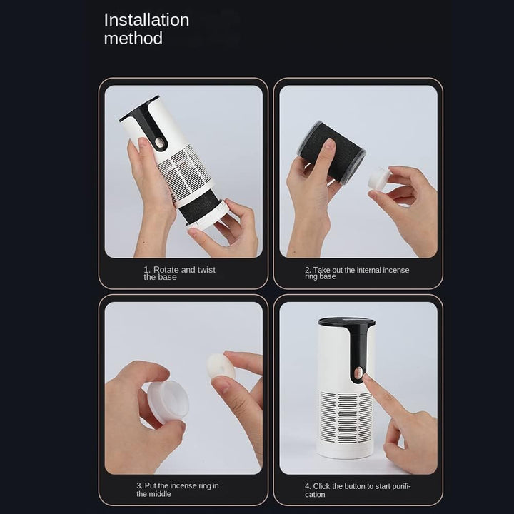 BowLift | Portable Cleaner Purifier – USB Rechargeable Air Freshener with Activated Carbon & Aromatherapy
