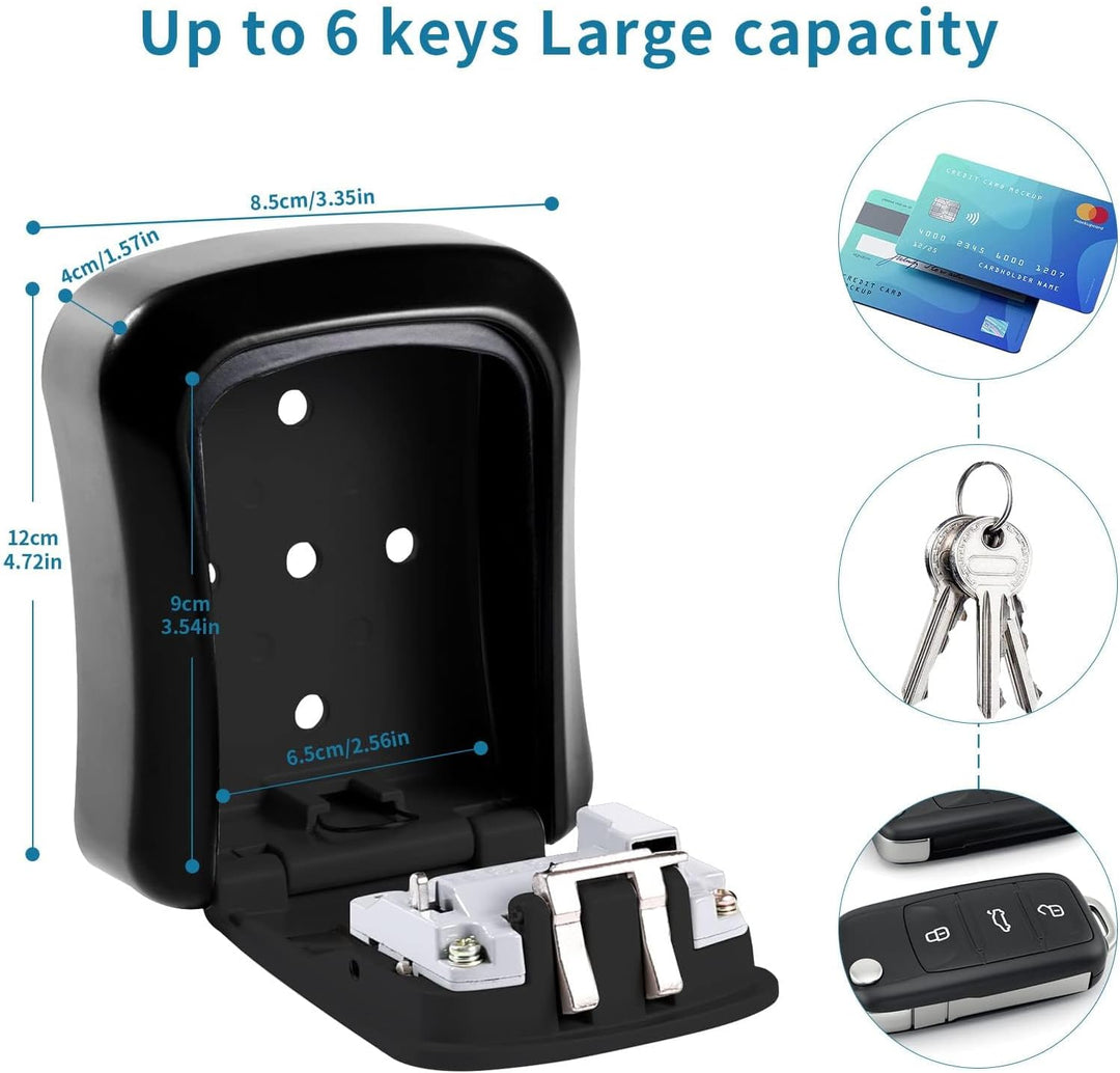 BowLift | Key Safe Wall Mounted-Key Lock Box with 4 Digit Combination