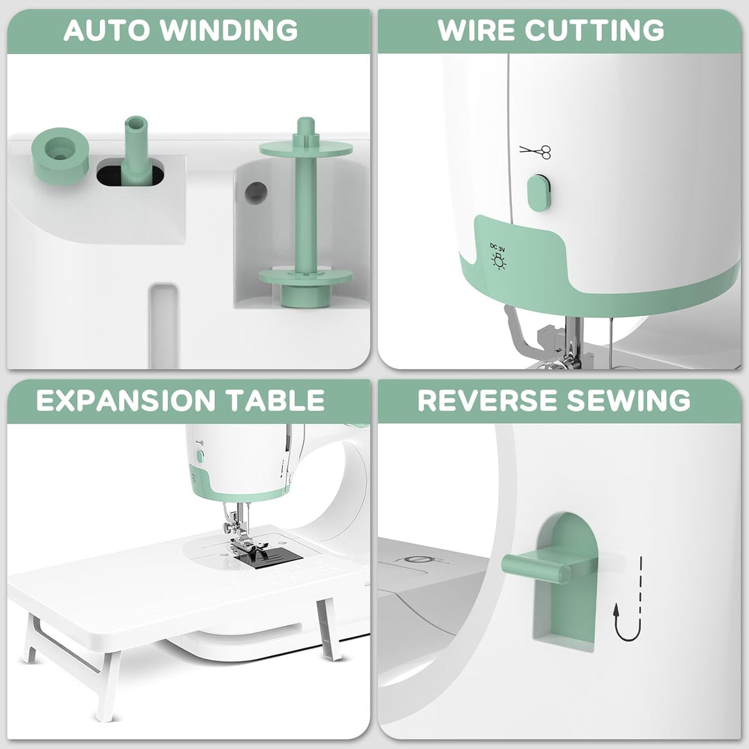 BowLift | Portable Sewing Machine with 12 Stitches & Extension Table – StitchPro