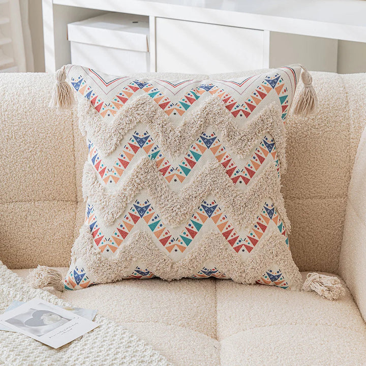 BowLift | Boho Geometric Tufted Cushion Cover – Decorative Pillow for Home and Sofa