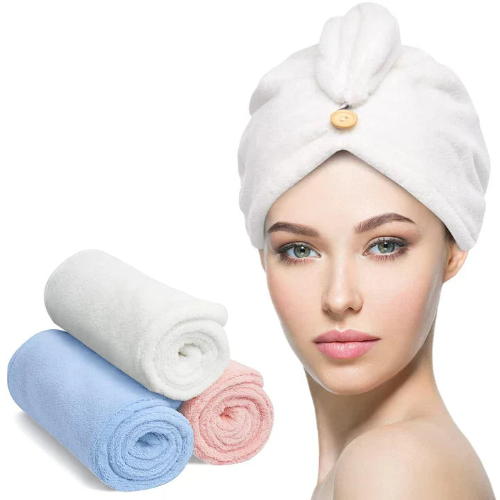 BowLift | Microfiber Hair Towel Set | 3 Pack for Quick Drying
