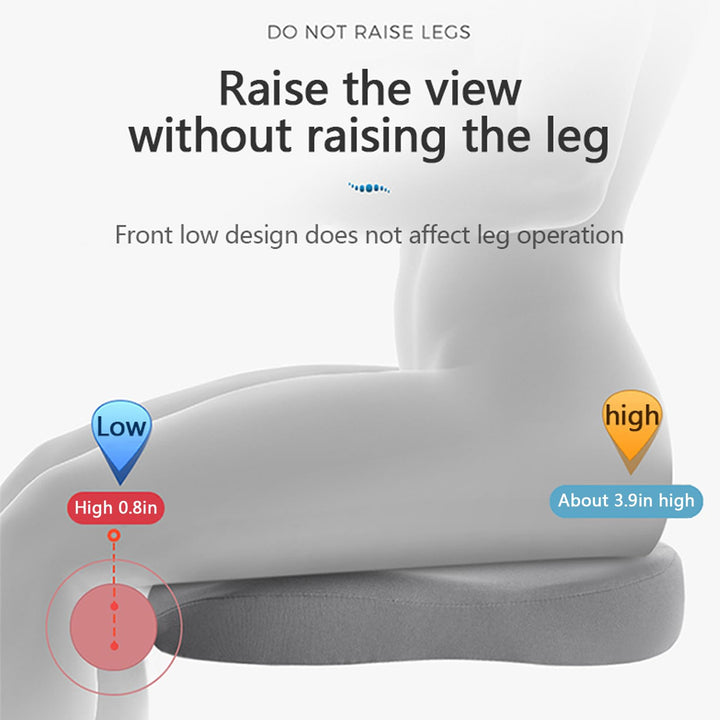 BowLift | Car Cushion RaiseSit – Ergonomic Seat Booster Cushion with Memory Foam