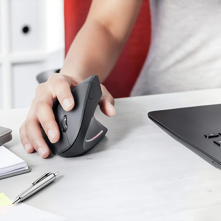 BowLift | Rechargeable Ergonomic Vertical Wireless Mouse – Elvion