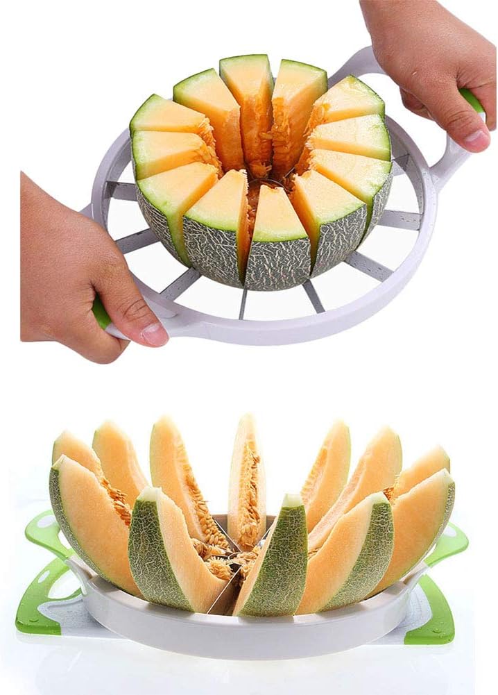 BowLift | Stainless Steel Watermelon Slicer – 12-Slice Fruit Cutter with Non-Slip Handles