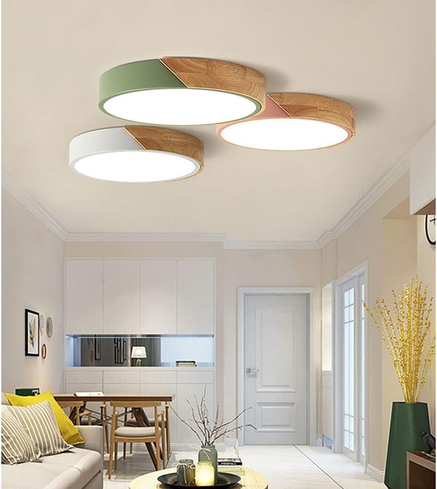 BowLift | LED Ceiling Light With Wooden Accent Frame