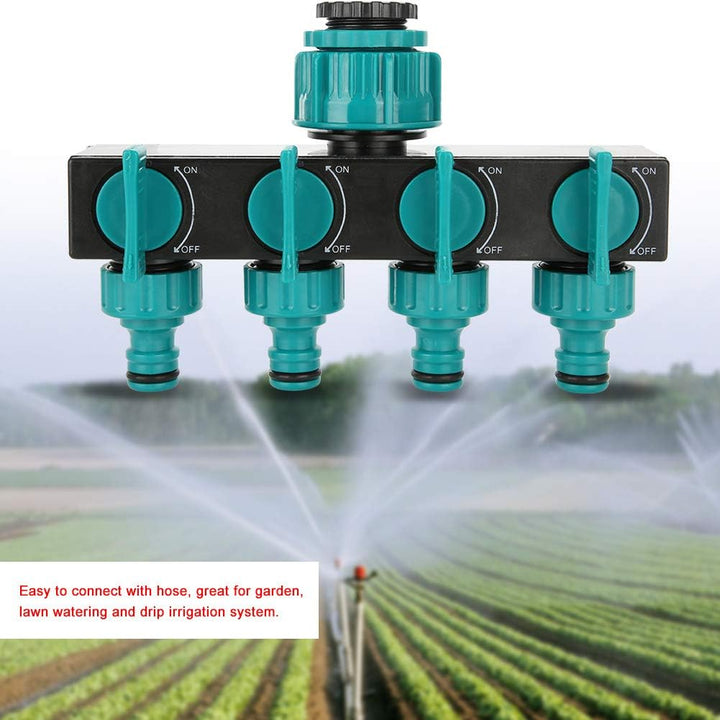 BowLift | Universal 4-way garden hose splitter – Adjustable faucet splitter