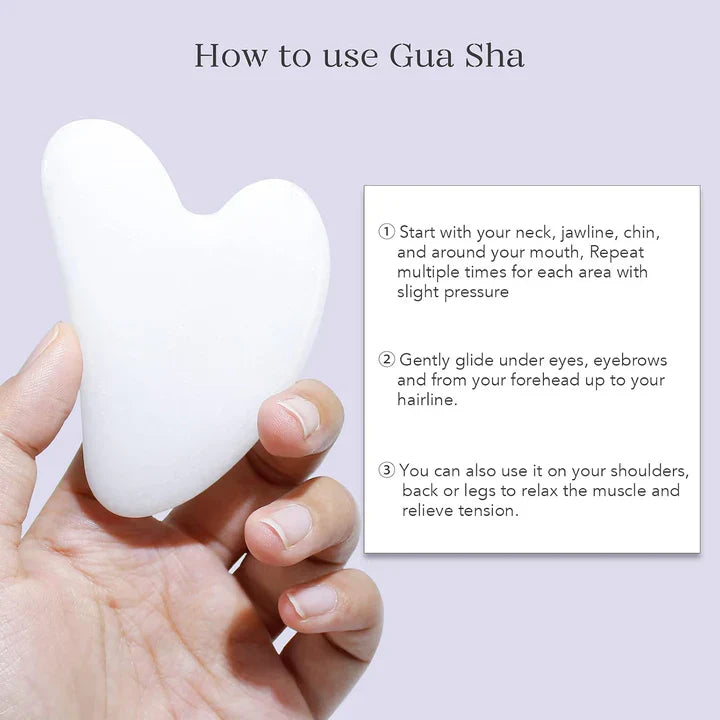 BowLift | Instant Glow Gua Sha & Jade Roller Set | For radiant skin and natural relaxation