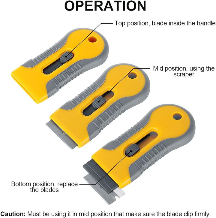 BowLift | Hob Scraper - Premium Razor Blade Scraper Cleaner with 20pcs Replacement Blades