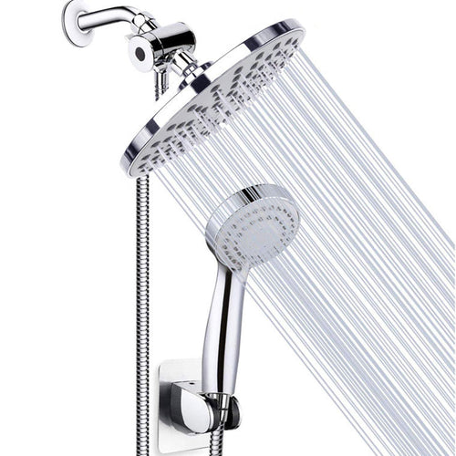 BowLift | Round Dual Shower Heads Traditional Style Wall Mounted Dual Shower