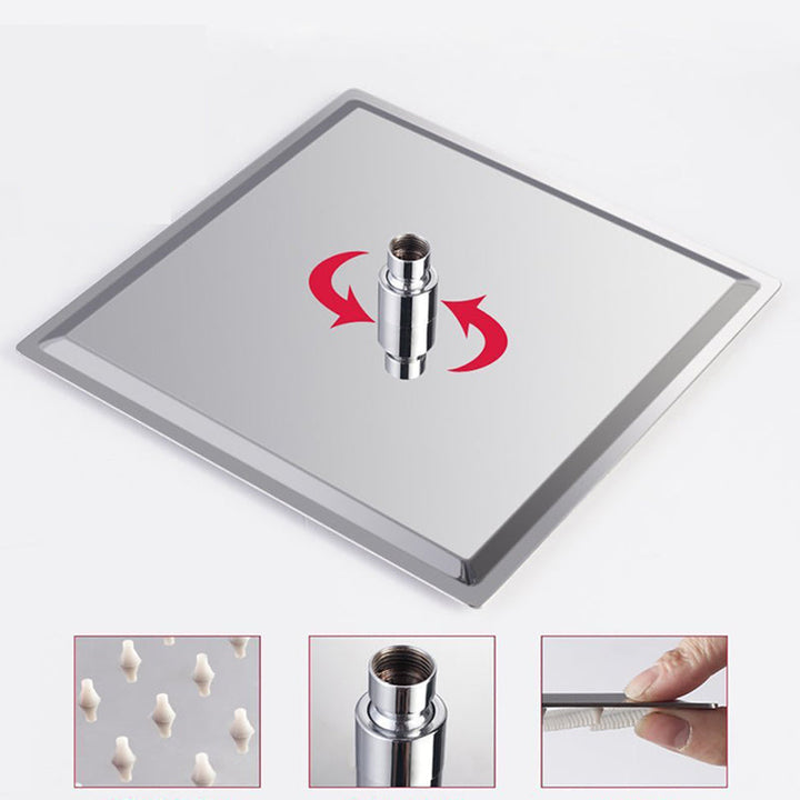 BowLift | Wall Mounted Fixed Shower Head Modern Style Metal Shower Head