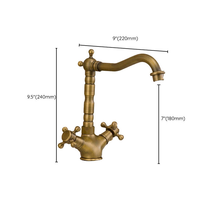 BowLift | Glam Centerset Faucet Single Hole Sink Faucet with 2 Handles