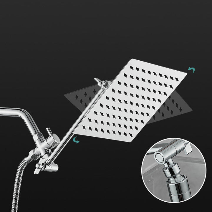 BowLift | Wall Mounted Adjustable Shower Head Modern Square Metal Shower Head