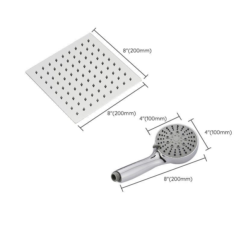 BowLift | Wall Mounted Adjustable Shower Head Modern Square Metal Shower Head