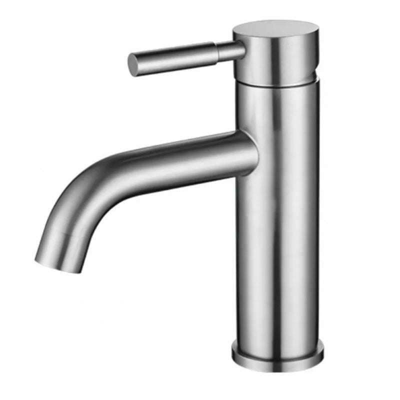 BowLift | Modern Silver Washbasin Mixer Single Lever Bathroom Faucet with Lever Handle