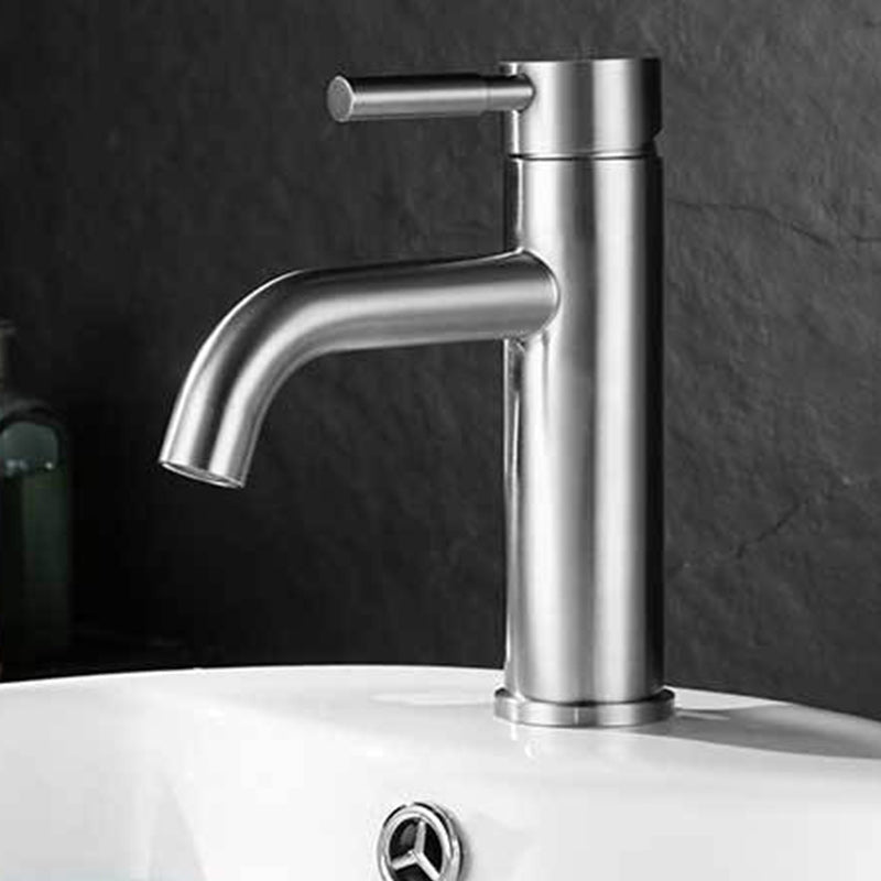 BowLift | Modern Silver Washbasin Mixer Single Lever Bathroom Faucet with Lever Handle