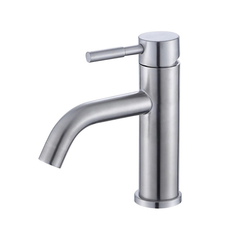 BowLift | Modern Silver Washbasin Mixer Single Lever Bathroom Faucet with Lever Handle
