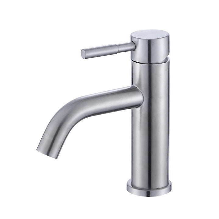 BowLift | Modern Silver Washbasin Mixer Single Lever Bathroom Faucet with Lever Handle