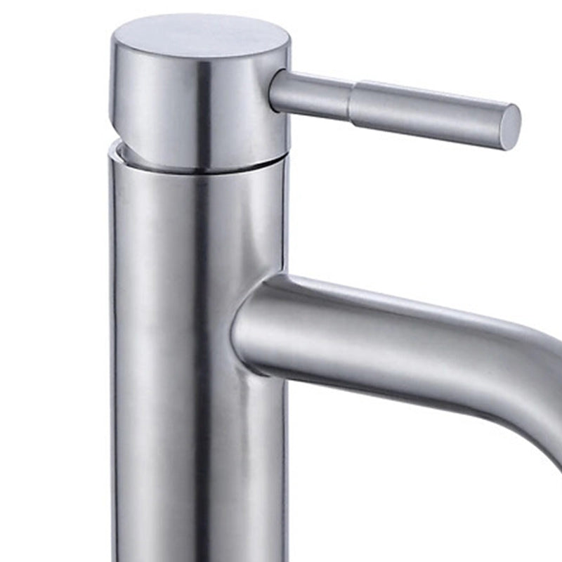 BowLift | Modern Silver Washbasin Mixer Single Lever Bathroom Faucet with Lever Handle