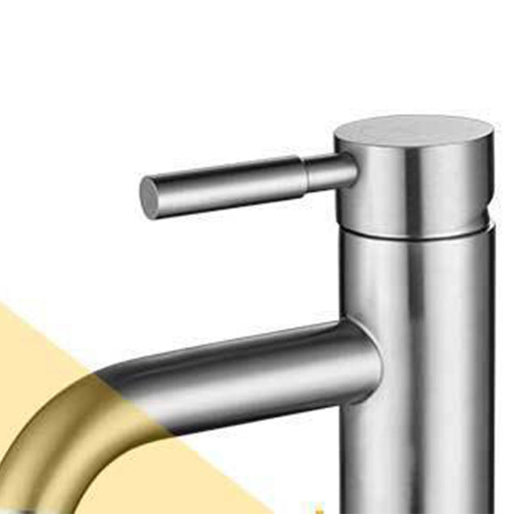 BowLift | Modern Silver Washbasin Mixer Single Lever Bathroom Faucet with Lever Handle