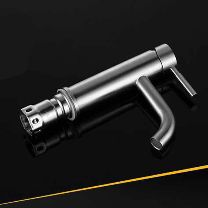 BowLift | Modern Silver Washbasin Mixer Single Lever Bathroom Faucet with Lever Handle